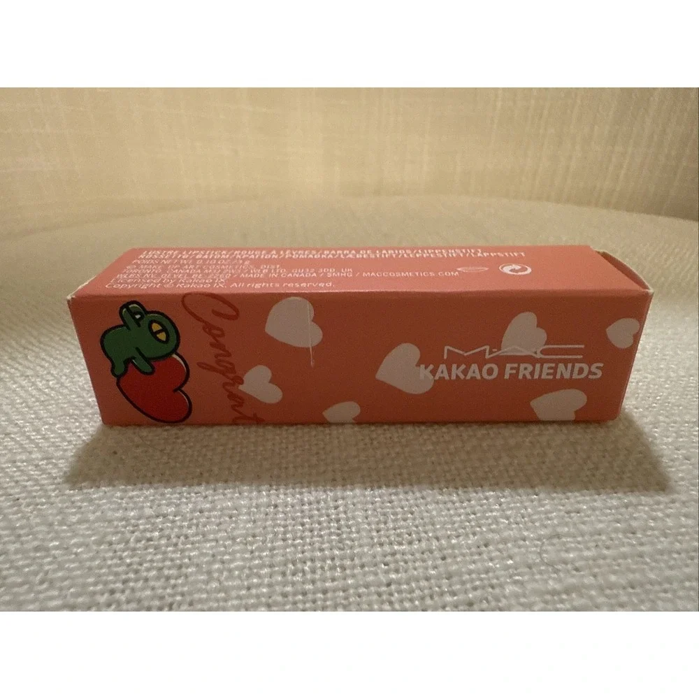 MAC KAKAO FRIENDS Lustre Lipstick CONGRATS‎ Full size 0.10 oz New In Box